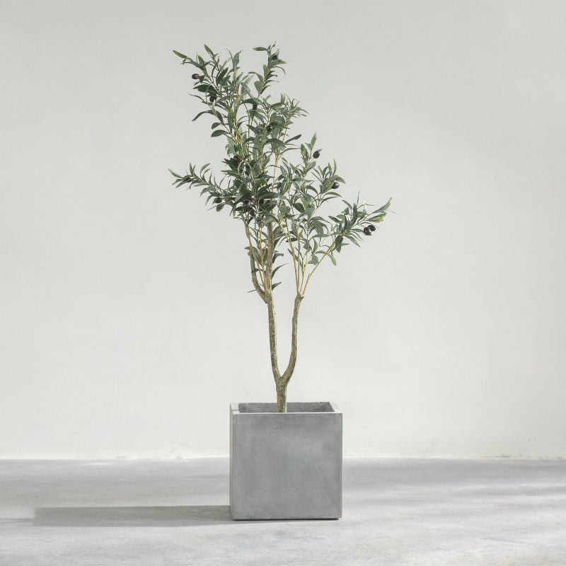 植木鉢  観葉植物鉢 フェイク グリーン鉢 庭木鉢 正方形 軽量セメント ファイバーセメント 大型 インテリア  おしゃれ F10 送料無料