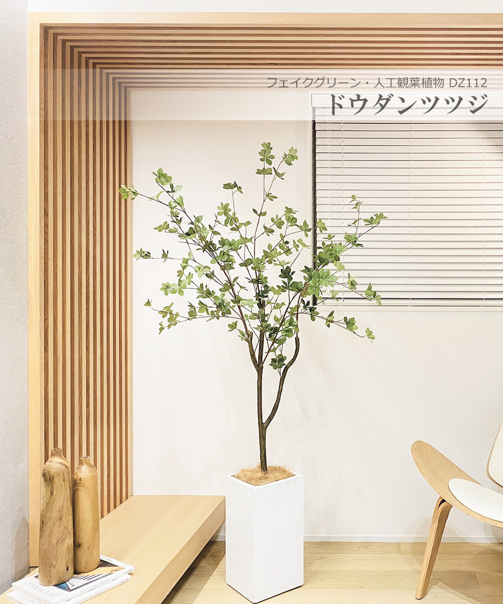 ドウダンツツジ 人工観葉植物 フェイクグリーン 造花 光触媒 鉢付 軽量セメント ファイバーセメント インテリア おしゃれ お祝い 消臭 DZ112 送料無料