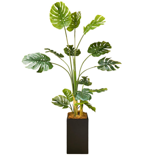 モンステラ ホウライショウ 190cm 特大 人工観葉植物 フェイクグリーン  観葉植物 造花 光触媒 鉢付 軽量セメント ファイバーセメント フェイク グリーン インテリア おしゃれ お祝い 消臭 GBY170 送料無料