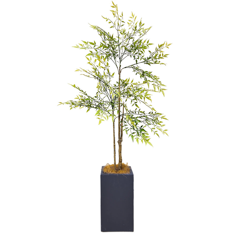 南天の木 ナンテン 160cm 人工観葉植物 フェイクグリーン 造花 光触媒 鉢付 軽量セメント ファイバーセメント インテリア おしゃれ お祝い 消臭 NTZ112 送料無料