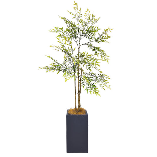 南天の木 ナンテン 160cm 人工観葉植物 フェイクグリーン 造花 光触媒 鉢付 軽量セメント ファイバーセメント インテリア おしゃれ お祝い 消臭 NTZ112 送料無料