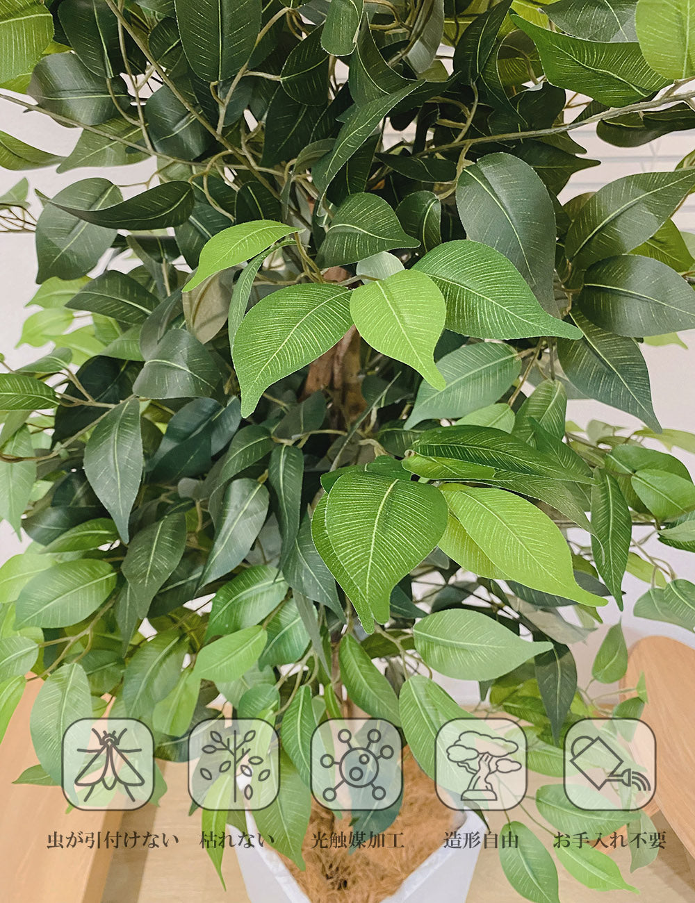 ベンジャミン 特大 170cm シダレガジュマル 人工観葉植物 フェイクグリーン  観葉植物 造花 光触媒 鉢付 軽量セメント ファイバーセメント フェイク グリーン インテリア おしゃれ お祝い 消臭 RS120 送料無料