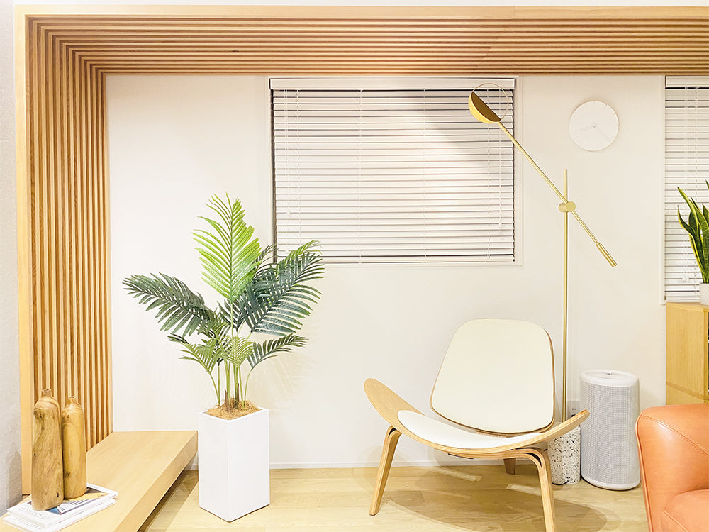 アレカヤシ ヤシの木 140cm 人工観葉植物 フェイクグリーン 観葉植物 造花 光触媒 鉢付 軽量セメント ファイバーセメント フェイク グリーン インテリア おしゃれ お祝い 消臭 SWK112 送料無料