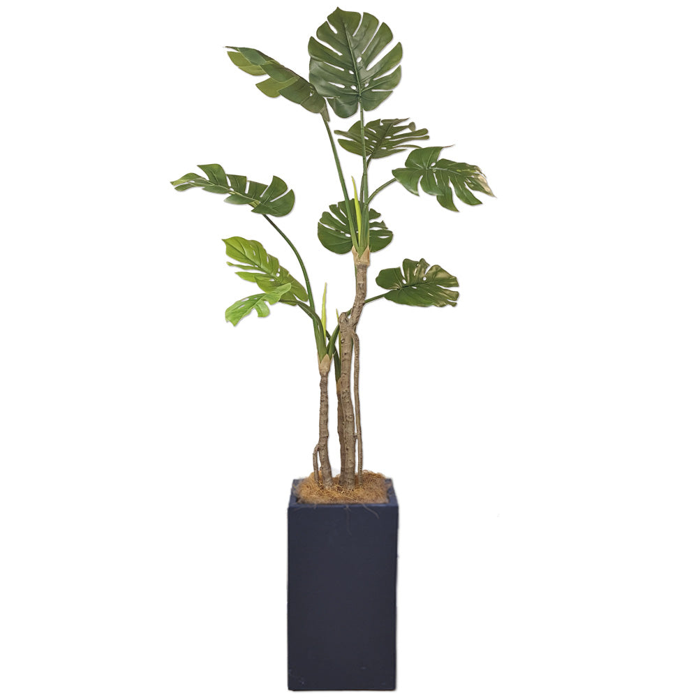 モンステラ ホウライショウ 180cm 特大 人工観葉植物 フェイクグリーン  観葉植物 造花 光触媒 鉢付 軽量セメント ファイバーセメント フェイク グリーン インテリア おしゃれ　お祝い 消臭 GBY150 送料無料