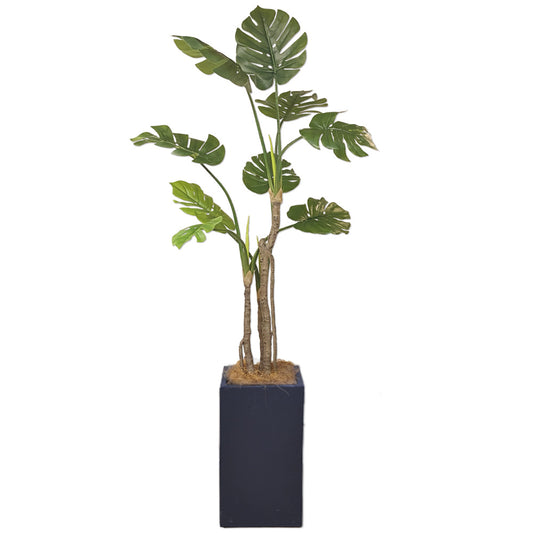 モンステラ ホウライショウ 180cm 特大 人工観葉植物 フェイクグリーン  観葉植物 造花 光触媒 鉢付 軽量セメント ファイバーセメント フェイク グリーン インテリア おしゃれ　お祝い 消臭 GBY150 送料無料