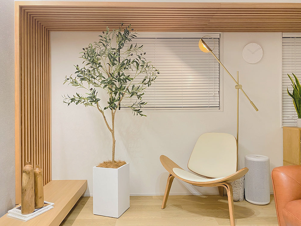 オリーブの木 200cm 特大 人工観葉植物 フェイクグリーン  観葉植物 造花 光触媒 鉢付 軽量セメント ファイバーセメント　フェイク グリーン インテリア おしゃれ　お祝い 消臭 GLS120 送料無料