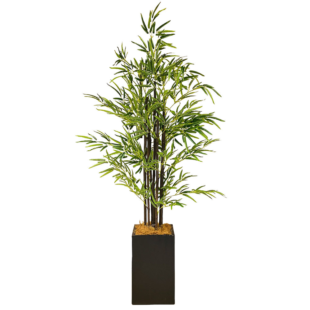 黒竹 180cm 特大 笹 七夕飾り 人工観葉植物 フェイクグリーン  観葉植物 造花 光触媒 鉢付 軽量セメント ファイバーセメント フェイク グリーン インテリア おしゃれ お祝い 消臭  HZ120 送料無料