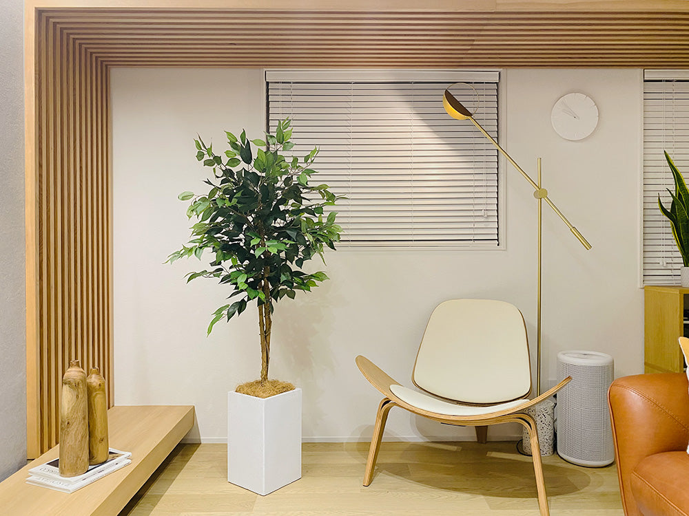 ベンジャミン 160cm シダレガジュマル  人工観葉植物 フェイクグリーン  観葉植物 造花 光触媒 鉢付 軽量セメント ファイバーセメント フェイク グリーン インテリア おしゃれ お祝い 消臭  RS112 送料無料