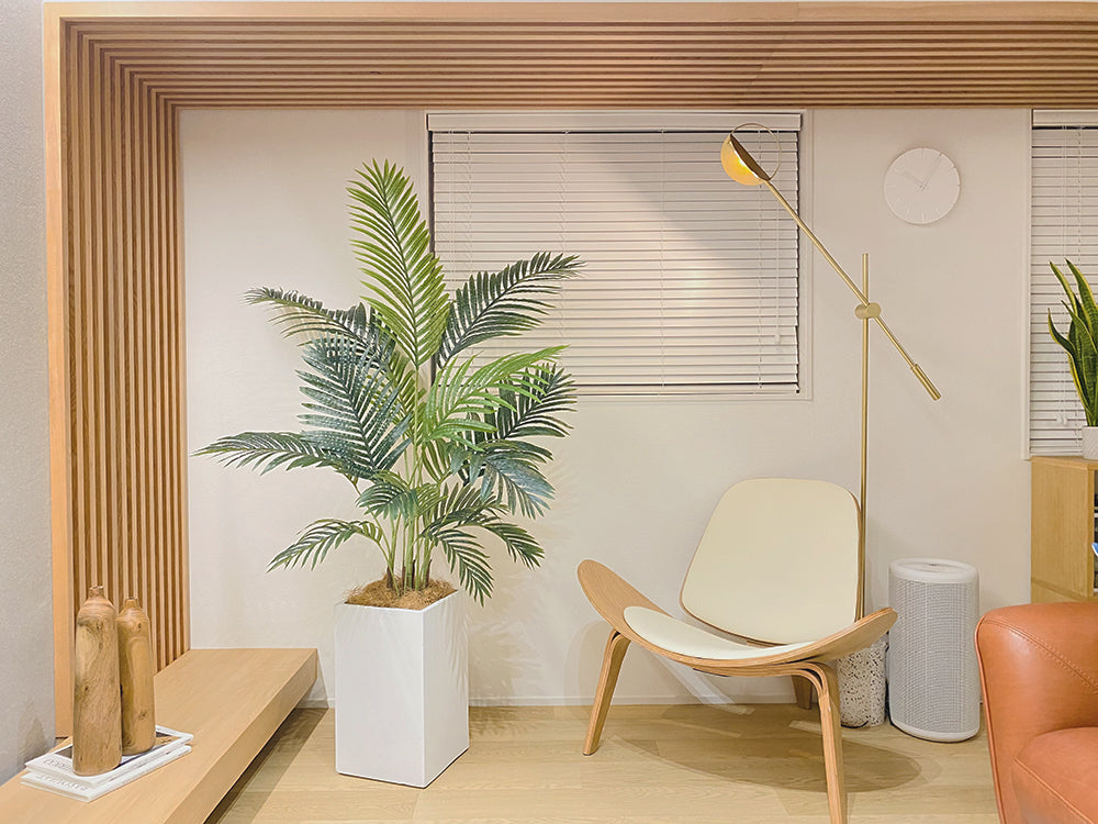 アレカヤシ ヤシの木 170cm 特大 人工観葉植物 フェイクグリーン 観葉植物 造花 光触媒 鉢付 軽量セメント ファイバーセメント フェイク グリーン インテリア おしゃれ お祝い 消臭 SWK120 送料無料
