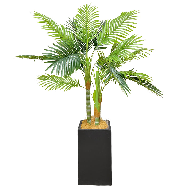 竹ヤシの木 160cm 人工観葉植物 フェイクグリーン 観葉植物 造花 光触媒 鉢付 軽量セメント ファイバーセメント インテリア お祝い 消臭 SWKZ120 送料無料