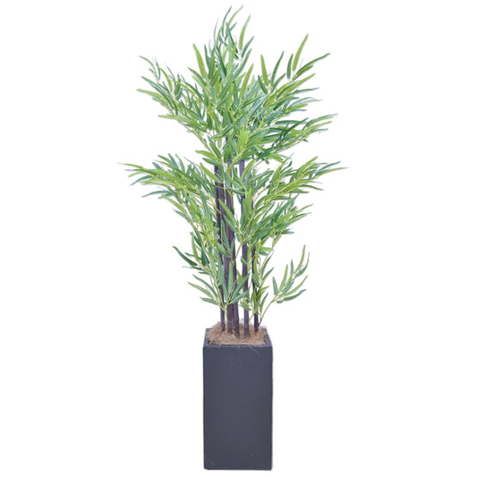 黒竹 笹 160cm 七夕飾り 人工観葉植物 フェイクグリーン  観葉植物 造花 光触媒 鉢付 軽量セメント ファイバーセメント フェイク グリーン インテリア おしゃれ お祝い 消臭 HZ112 送料無料